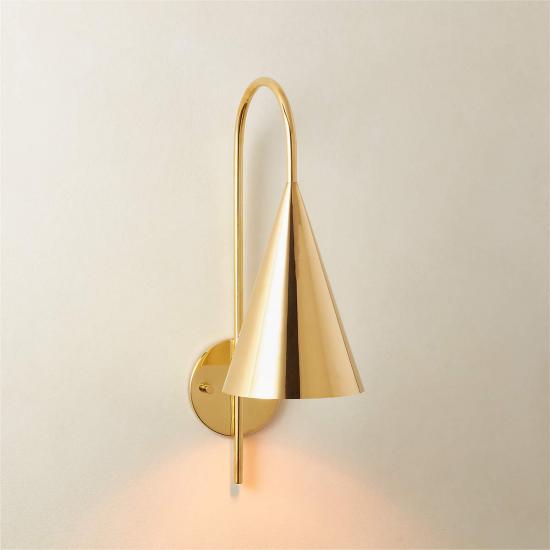 Piffle Polished Brass Wall Sconce