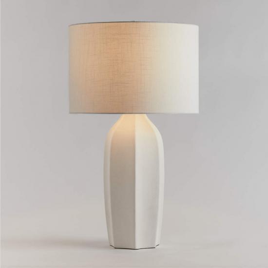 Amaryllis Large White Ceramic Table Lamp