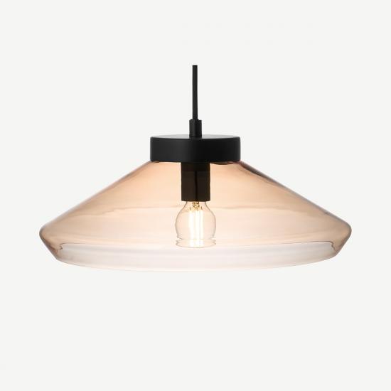 Rosu Champagne Glass & Black Ceiling Light