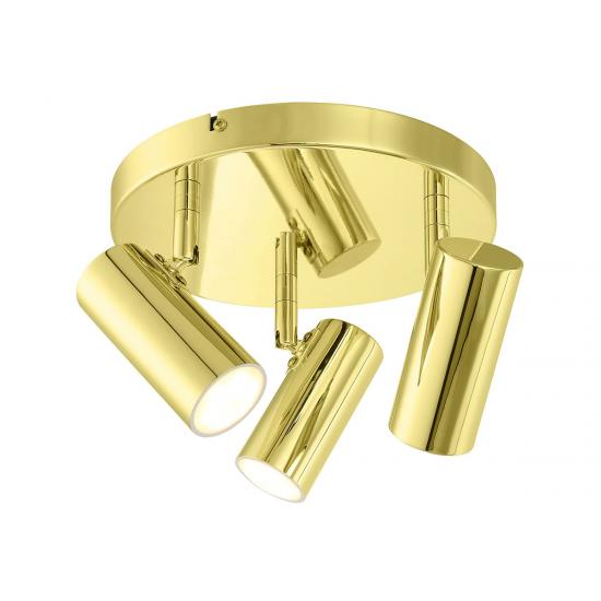 Torch 3 Light Polished Brass Spot Ceiling Light